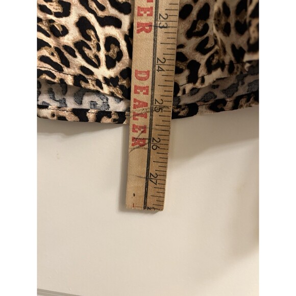 Mudd Leopard Print Peasant Style Women’s Blouse With Tassel Size M Boho - Picture 7 of 7